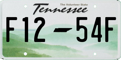 TN license plate F1254F