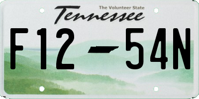 TN license plate F1254N