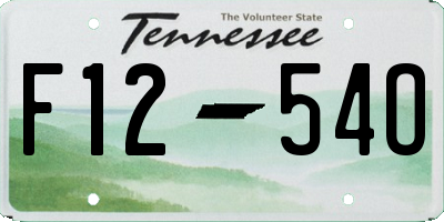 TN license plate F1254O