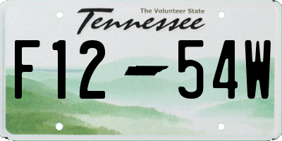 TN license plate F1254W