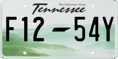 TN license plate F1254Y