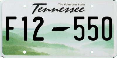 TN license plate F1255O