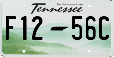 TN license plate F1256C