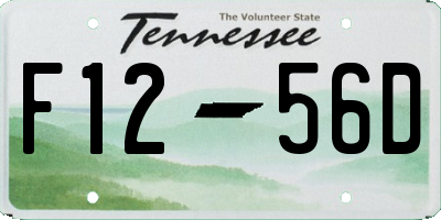 TN license plate F1256D