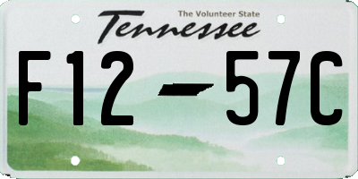 TN license plate F1257C