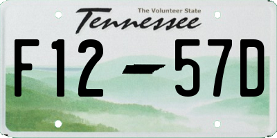 TN license plate F1257D