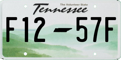 TN license plate F1257F