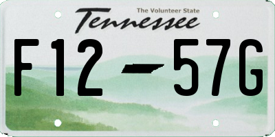 TN license plate F1257G