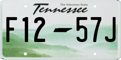 TN license plate F1257J