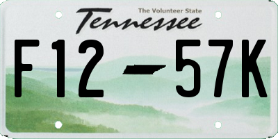 TN license plate F1257K