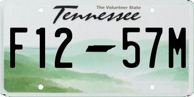 TN license plate F1257M
