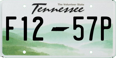 TN license plate F1257P