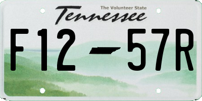 TN license plate F1257R