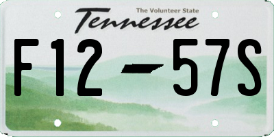 TN license plate F1257S