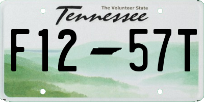 TN license plate F1257T