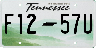 TN license plate F1257U