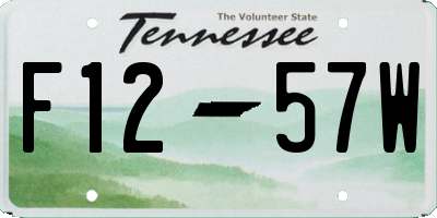 TN license plate F1257W