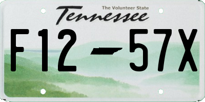 TN license plate F1257X