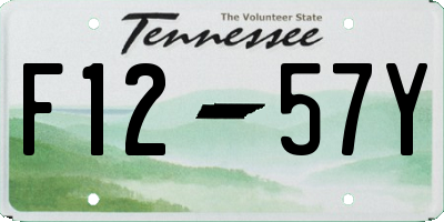 TN license plate F1257Y