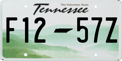 TN license plate F1257Z