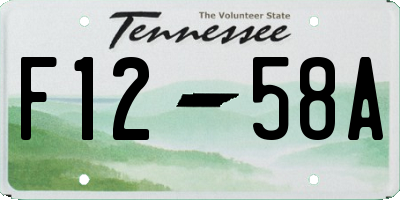 TN license plate F1258A
