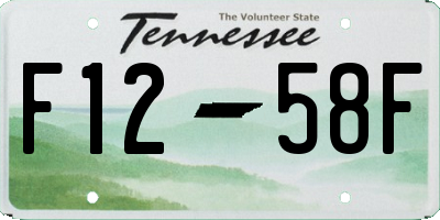 TN license plate F1258F