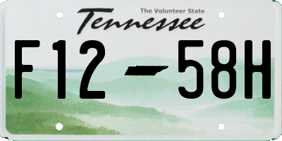 TN license plate F1258H
