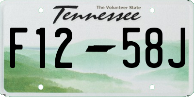 TN license plate F1258J