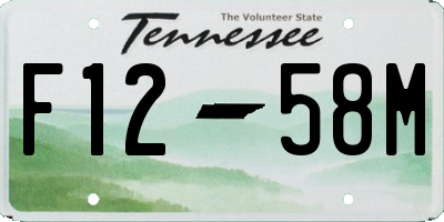 TN license plate F1258M