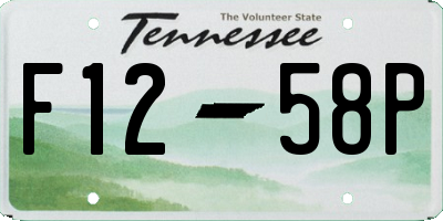 TN license plate F1258P