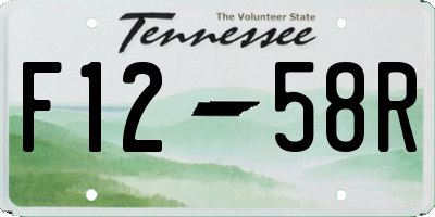 TN license plate F1258R
