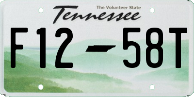 TN license plate F1258T