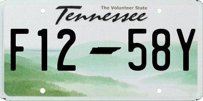 TN license plate F1258Y