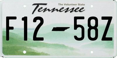 TN license plate F1258Z