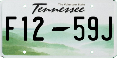TN license plate F1259J