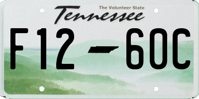 TN license plate F1260C
