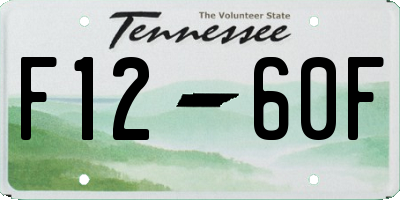 TN license plate F1260F