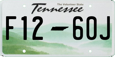 TN license plate F1260J
