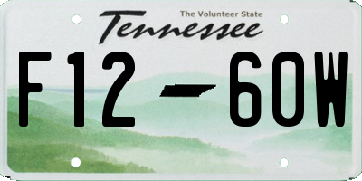 TN license plate F1260W