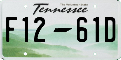 TN license plate F1261D