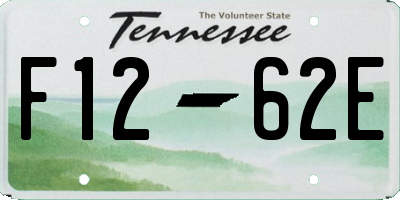 TN license plate F1262E