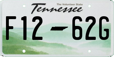 TN license plate F1262G