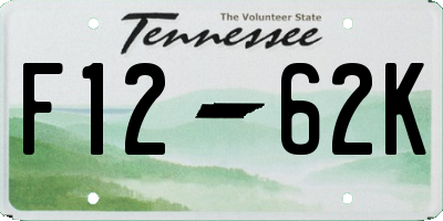TN license plate F1262K