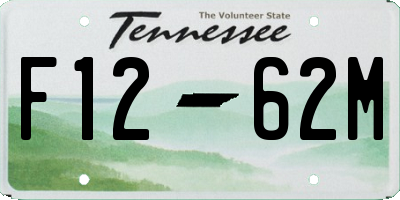 TN license plate F1262M