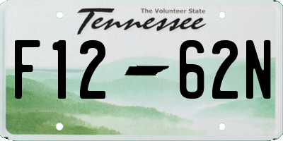 TN license plate F1262N