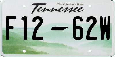 TN license plate F1262W