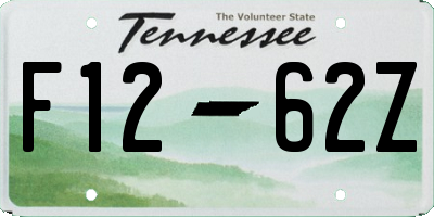 TN license plate F1262Z