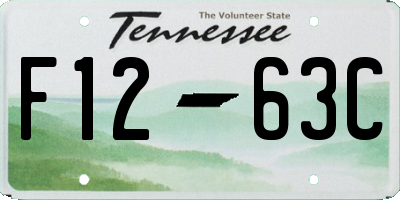 TN license plate F1263C