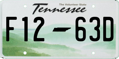 TN license plate F1263D