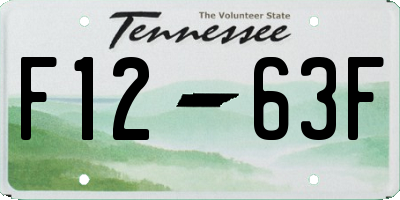 TN license plate F1263F